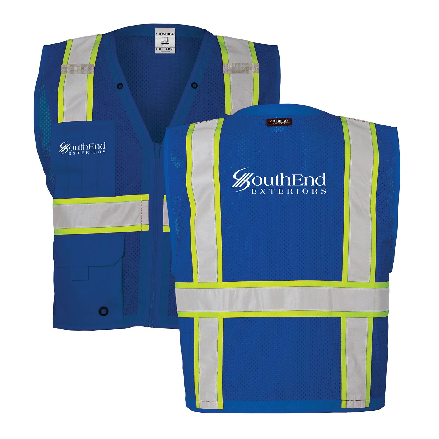 SouthEnd Exteriors - Kishigo Unisex EV Series® Enhanced Visibility Multi-Pocket Mesh Vest