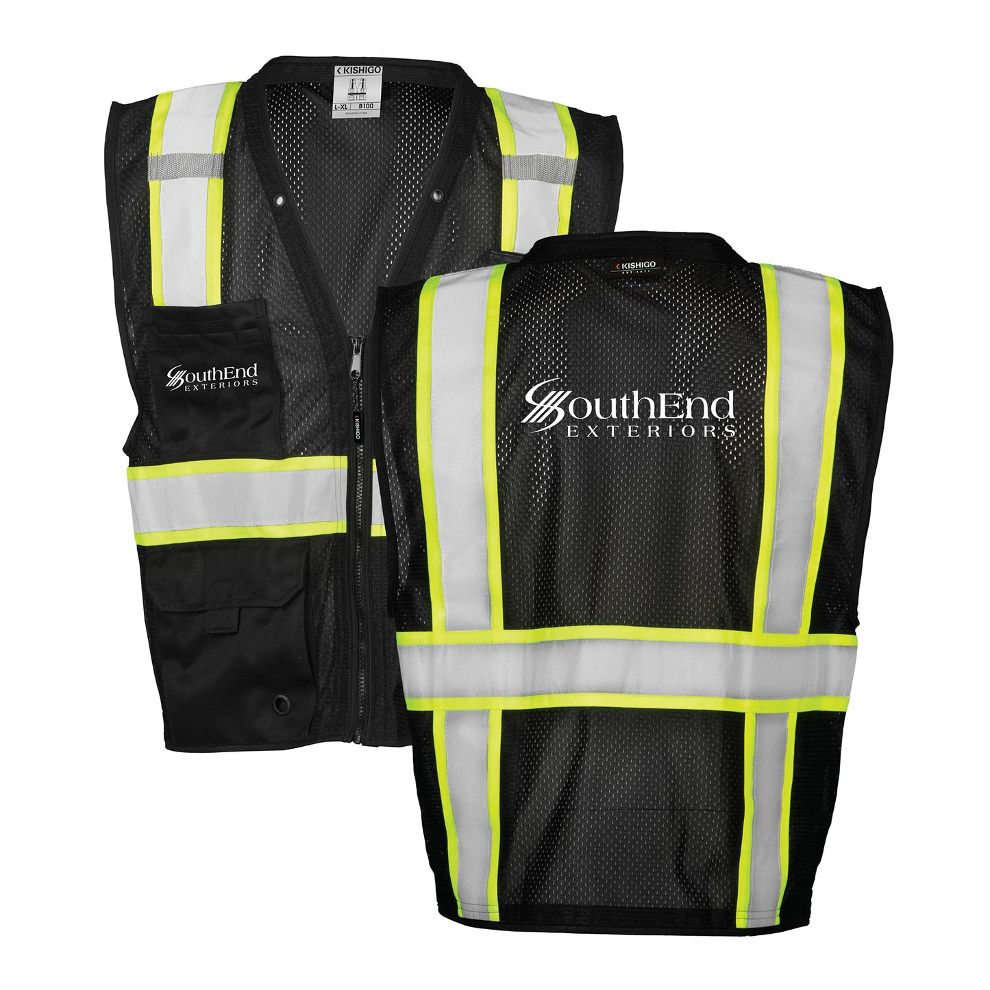 SouthEnd Exteriors - Kishigo Unisex EV Series® Enhanced Visibility Multi-Pocket Mesh Vest