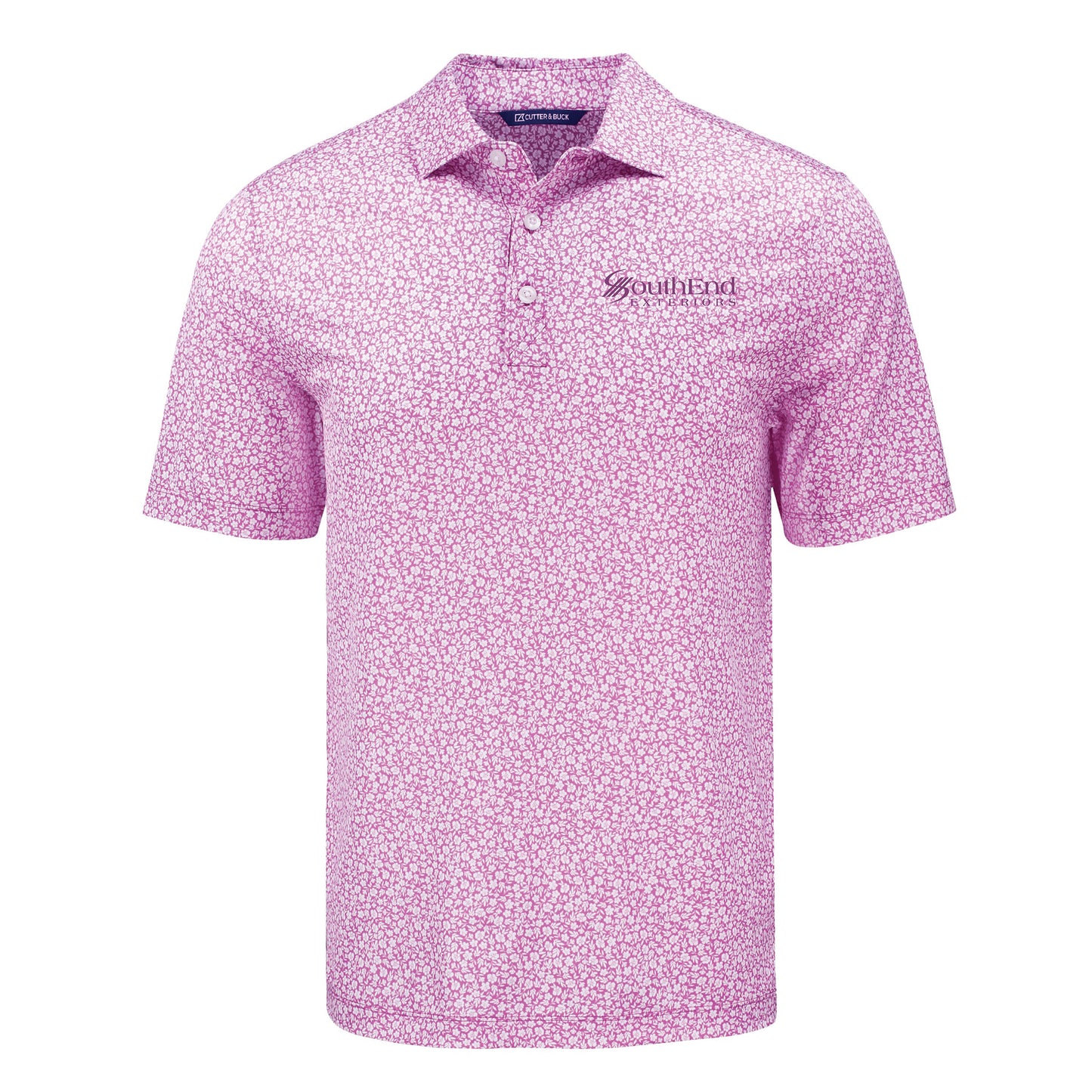 SouthEnd Exteriors - Cutter & Buck Pike Recycled Flora Print Mens Polo